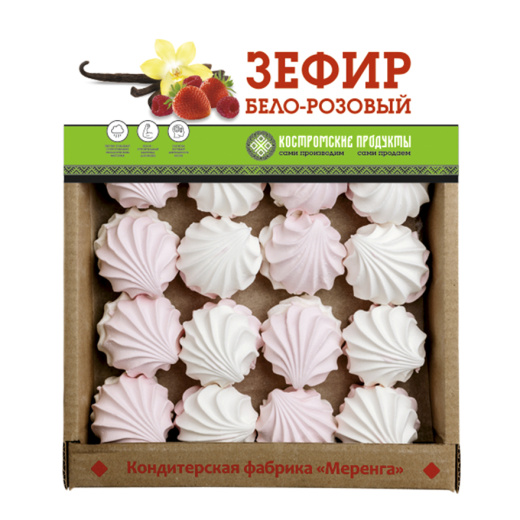 Зефир бело-розовый